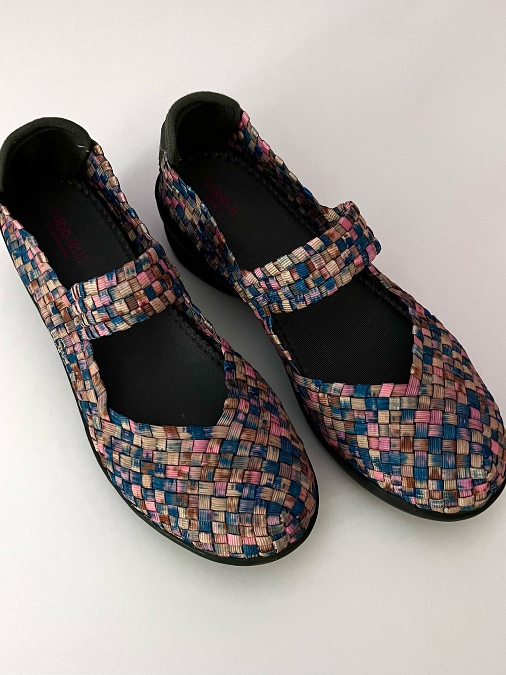 Cobb Hill by New Balance Mantra Woven Mary Jane Wedge Shoes Multicolor 7M